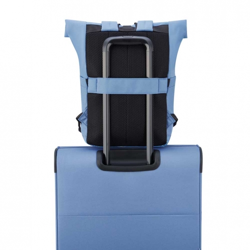 خرید کوله پشتی دلسی مدل بی ای رول تاپ رنگ آبی چمدان ایران -  BE BE ROLLTOP BACKPACK DELSEY PARIS 376361012 chamedaniran 5